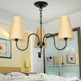 Lustre estilo vela estilo mediterrâneo retrô de 3 luzes