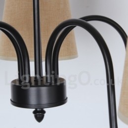 Lustre estilo vela estilo mediterrâneo retrô de 3 luzes