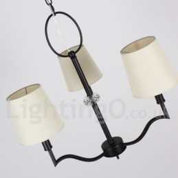 Lustre moderno e contemporâneo estilo vela de 3 luzes