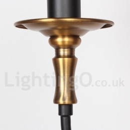 Lustre estilo vela retrô contemporâneo de 3 luzes