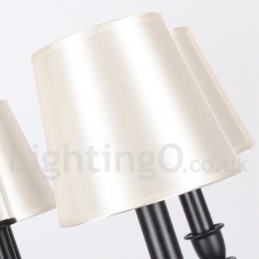 Lustre grande preto de 12 luzes, 2 níveis, estilo retrô, contemporâneo, estilo vela