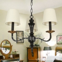 Lustre estilo vela retrô contemporâneo de 3 luzes