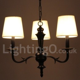 Lustre estilo vela retrô contemporâneo de 3 luzes