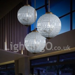 Globe Modern K9 Cristal Teto Pendente Luz Interior Lustre Tambor Iluminação Lâmpadas Luminárias
