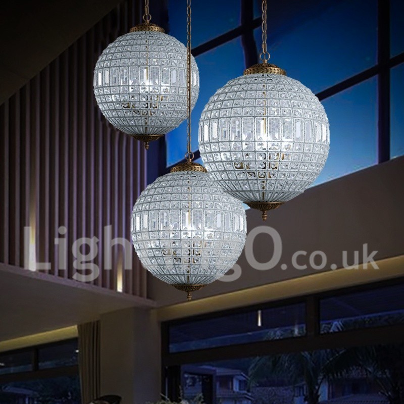 Globe Modern K9 Cristal Teto Pendente Luz Interior Lustre Tambor Iluminação Lâmpadas Luminárias