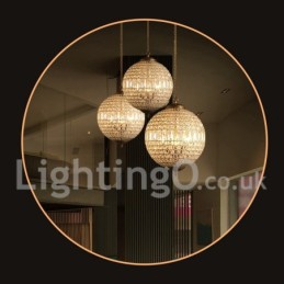Globe Modern K9 Cristal Teto Pendente Luz Interior Lustre Tambor Iluminação Lâmpadas Luminárias