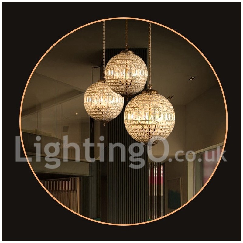 Globe Modern K9 Cristal Teto Pendente Luz Interior Lustre Tambor Iluminação Lâmpadas Luminárias