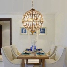 Globe Modern K9 Cristal Teto Pendente Luz Interior Lustre Iluminação Lâmpadas Luminárias