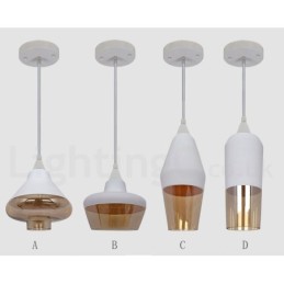 Luminária pendente de vidro estilo lounge retrô europeu