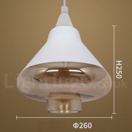 Luminária pendente de vidro estilo lounge retrô europeu