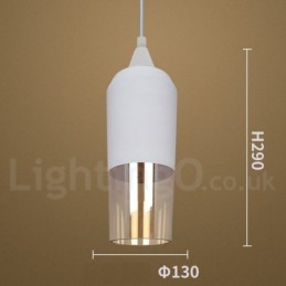 Luminária pendente de vidro estilo lounge retrô europeu