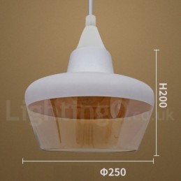 Luminária pendente de vidro estilo lounge retrô europeu