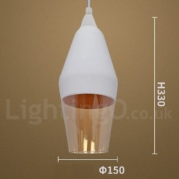 Luminária pendente de vidro estilo lounge retrô europeu