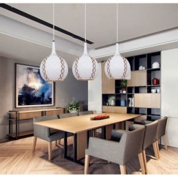 Luminária pendente de vidro moderna e contemporânea para sala de estar