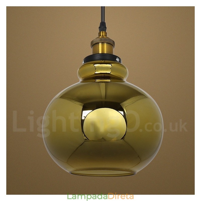 Luminária pendente de vidro europeia