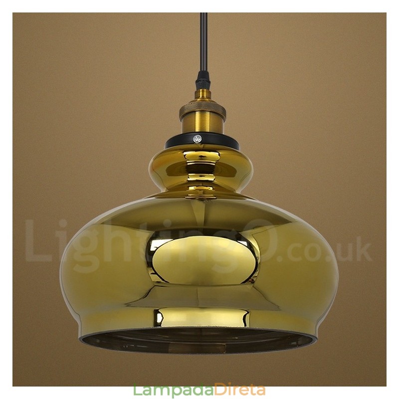 Luminária pendente de vidro europeia