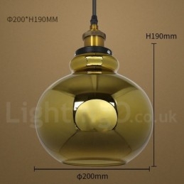 Luminária pendente de vidro europeia