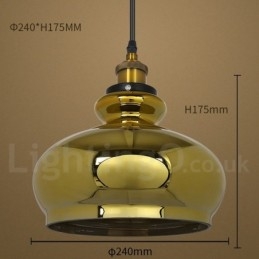 Luminária pendente de vidro europeia