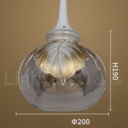 Luminária pendente de vidro moderna e contemporânea europeia para sala de estar