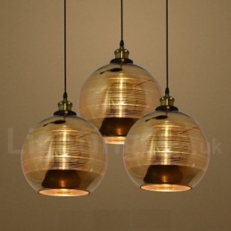 Luminária pendente de vidro europeia para café