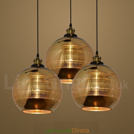 Luminária pendente de vidro europeia para café Luminária pendente de vidro europeia para café
