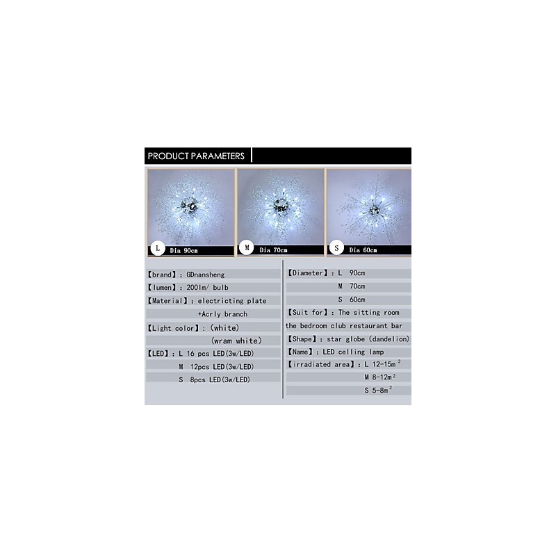 Lustre moderno de cristal globo cromado em metal