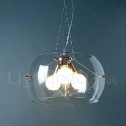 3 Luzes Modernas Contemporâneas Pendentes de Vidro