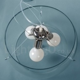 3 Luzes Modernas Contemporâneas Pendentes de Vidro