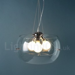 3 Luzes Modernas Contemporâneas Pendentes de Vidro
