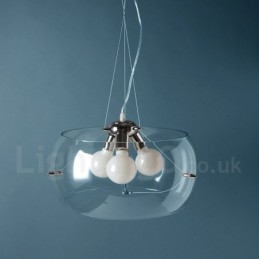 3 Luzes Modernas Contemporâneas Pendentes de Vidro