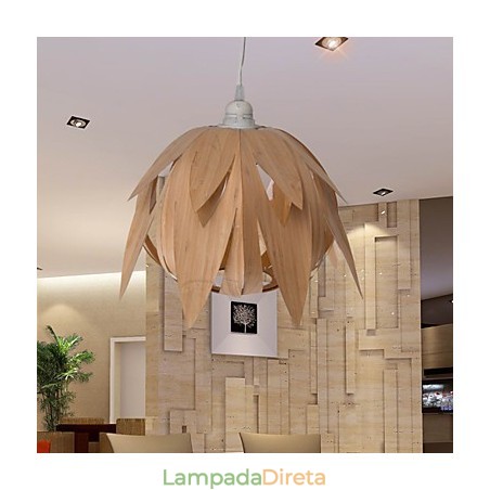 Lustre de bambu vintage criativo para casa com gaiola para pássaros Lustre de bambu vintage criativo para casa com gaiola para pássaros