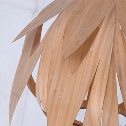 Lustre de bambu vintage criativo para casa com gaiola para pássaros
