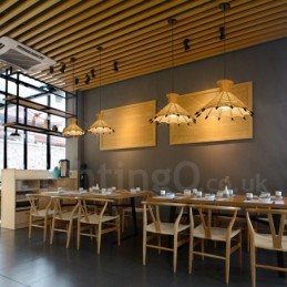 1 luz rústica lodge pingente luz café corda de cânhamo lâmpada pendente