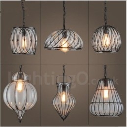1 luz vintage café vidro pingente luz loft pingente lâmpada