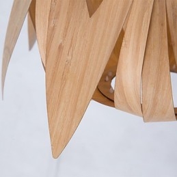 Lustre de bambu vintage criativo para casa com gaiola para pássaros