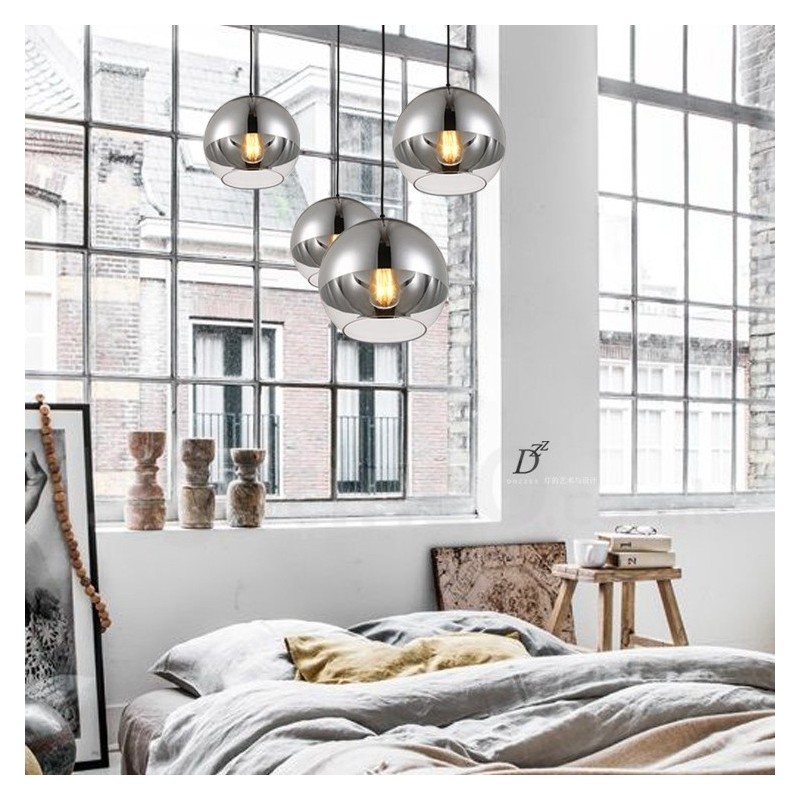 1 luz moderna contemporânea chapeamento café vidro pingente luz