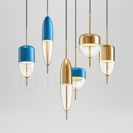 1 Luz Moderna Contemporânea Pendente De Vidro