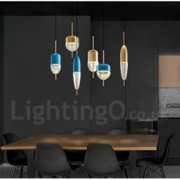 1 Luz Moderna Contemporânea Pendente De Vidro