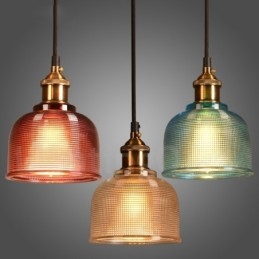 1 Luz Moderna Contemporânea Café Multi Cores Vidro Pendente Luz