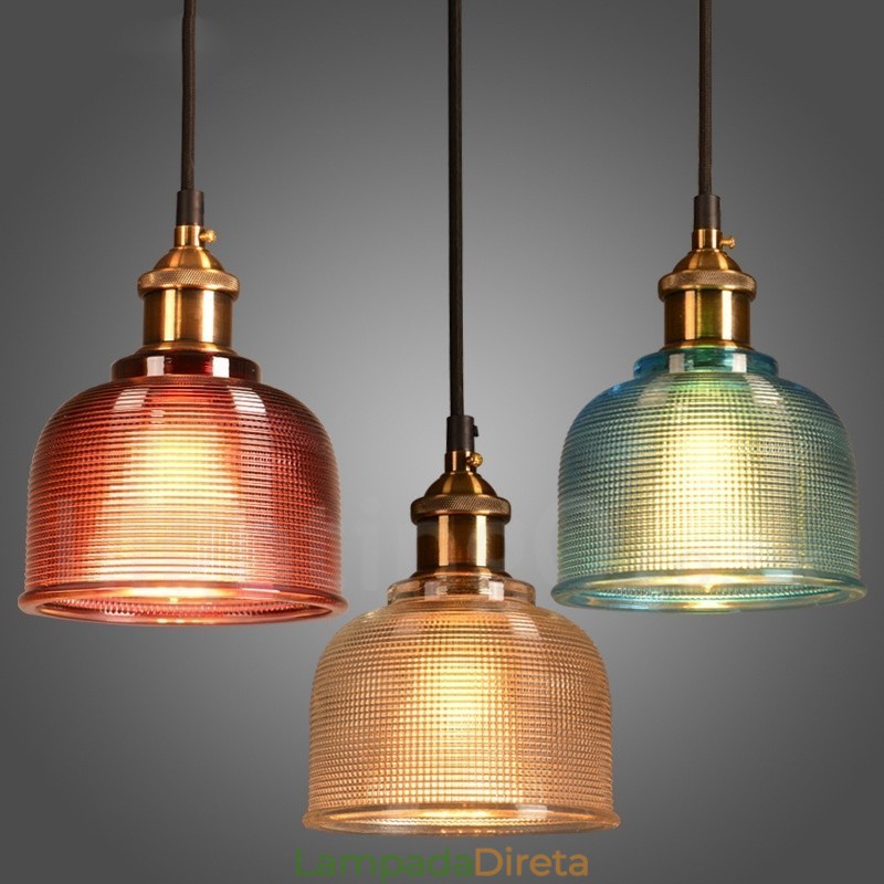 1 Luz Moderna Contemporânea Café Multi Cores Vidro Pendente Luz