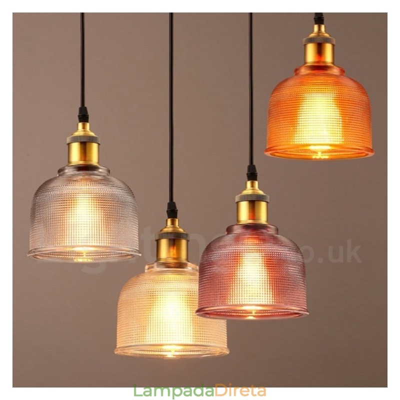 1 Luz Moderna Contemporânea Café Multi Cores Vidro Pendente Luz