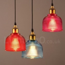 1 Luz Moderna Contemporânea Café Multi Cores Vidro Pendente Luz