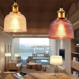1 Luz Moderna Contemporânea Café Multi Cores Vidro Pendente Luz