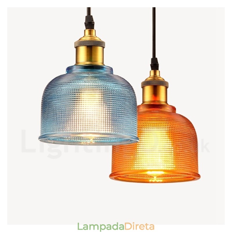 1 Luz Moderna Contemporânea Café Multi Cores Vidro Pendente Luz