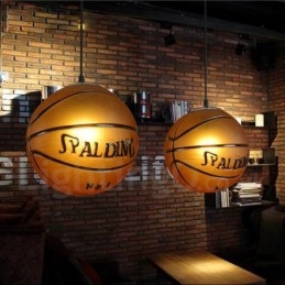 1 luz vintage moderna contemporânea basquete vidro sombra pingente luz
