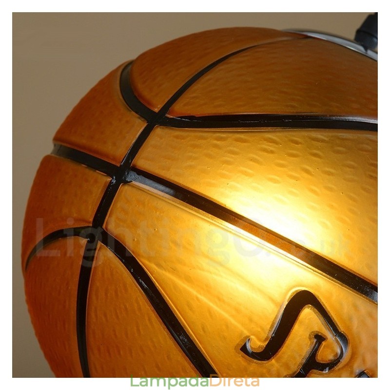 1 luz vintage moderna contemporânea basquete vidro sombra pingente luz