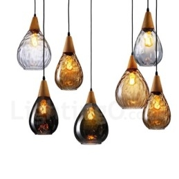 1 luz estilo nórdico moderno contemporâneo vidro pingente luz
