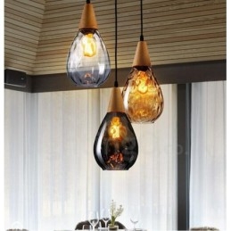 1 luz estilo nórdico moderno contemporâneo vidro pingente luz