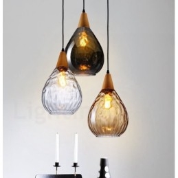 1 luz estilo nórdico moderno contemporâneo vidro pingente luz