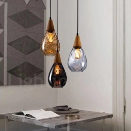 1 luz estilo nórdico moderno contemporâneo vidro pingente luz